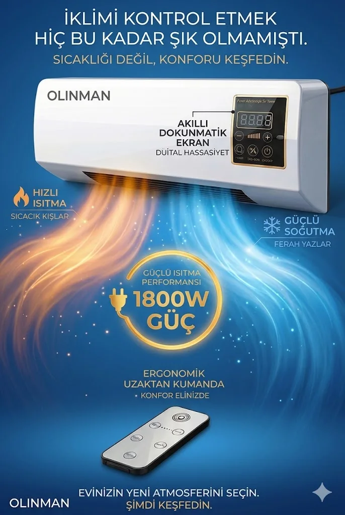 OLINMAN 1800W Isıtıcı & Soğutucu - Resim 3